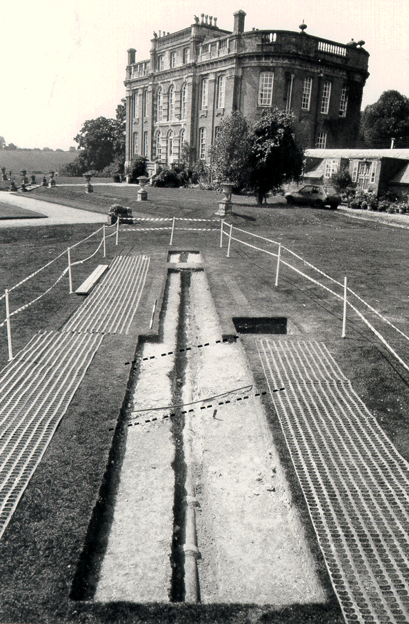 The excavation at Chettle House (looking west)