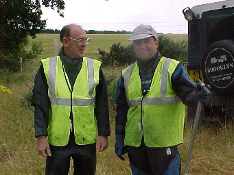 Mike and Nigel before coring